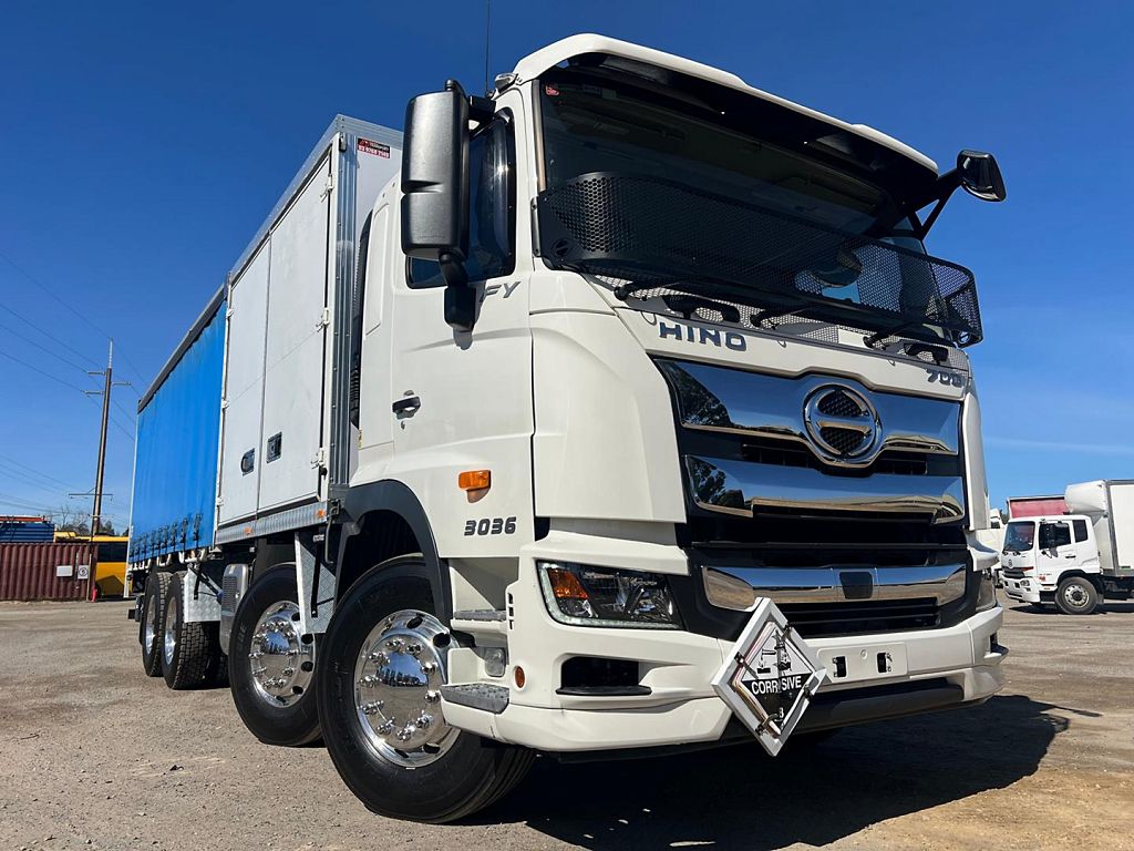 2021 Hino FY700 3036 8×4 CURTAINSIDER/CAB CHASSIS. Cab Chassis